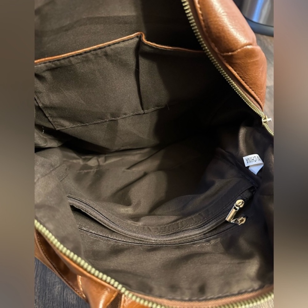Brown Leather Backpack - image 3